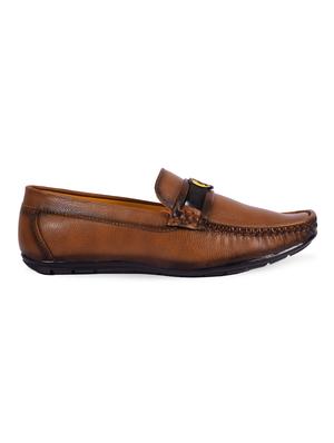 tan leatherette slip on loafer - 12581783 - Standard Image - 3