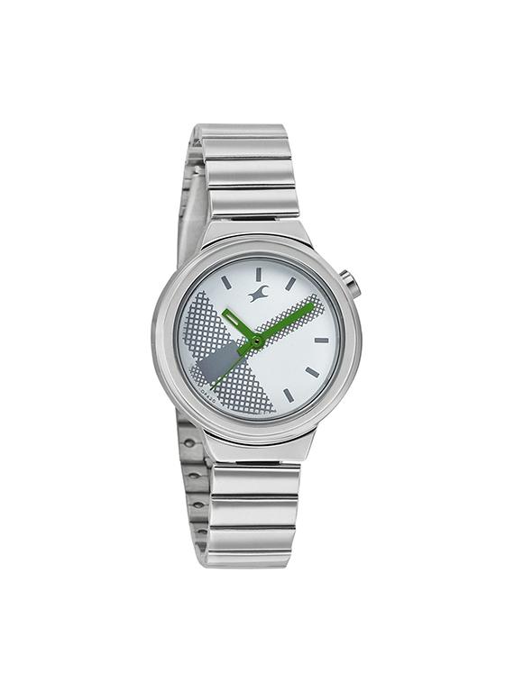 fastrack girls stainless steel analog off white watches 6149sm03 - 12583575 - Zoom Image - 1