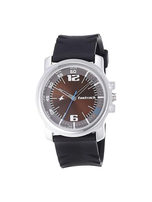 fastrack brown dial analog men's watch (ne3039sp02) - 12583875 - Very Small Image - 1