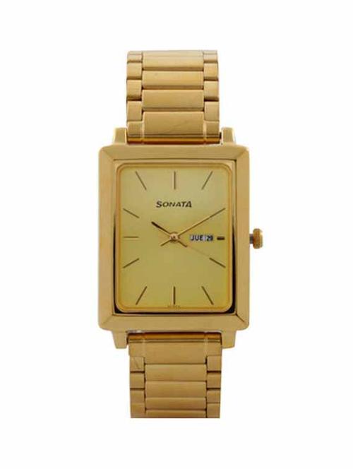 sonata champagne dial analog watch for men-7078ym04 - 12583886 - Very Small Image - 1
