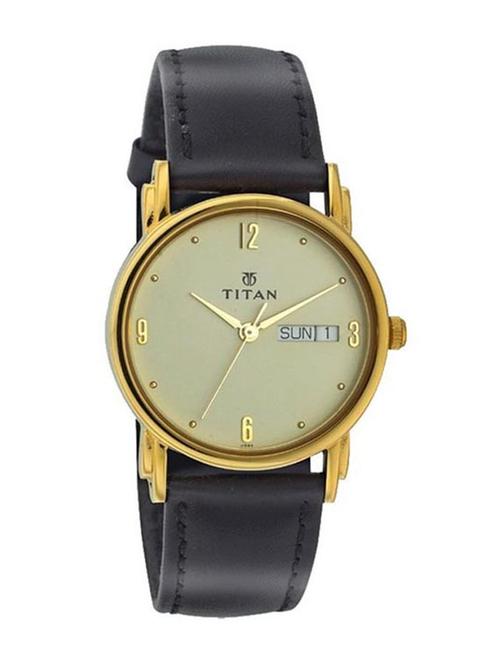 titan karishma analog gold dial men's watch - ne1445yl05 - 12583922 - Standard Image - 1