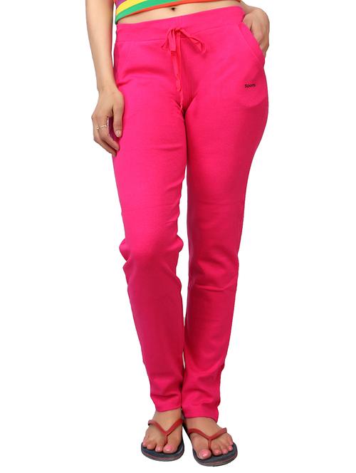 pink blended knit track pants - 12584042 - Standard Image - 1