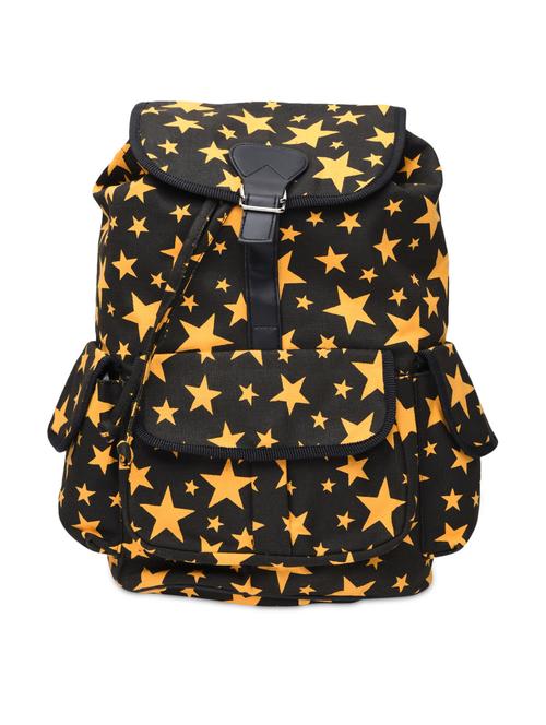 black and yellow cotton canvas printed backpack - 1258420 - Standard Image - 1