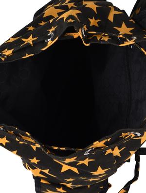 black and yellow cotton canvas printed backpack - 1258420 - Standard Image - 4