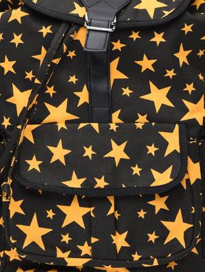 black and yellow cotton canvas printed backpack - 1258420 - Standard Image - 5