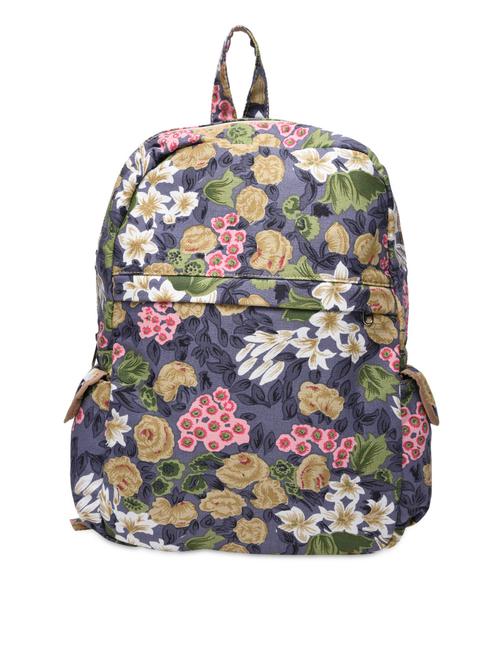 multicoloured cotton canvas printed backpack - 1258422 - Standard Image - 1