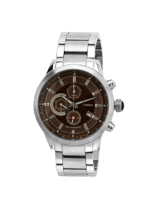 timex e class analogue brown dial chronograph men's watch - tw000y401 - 12584797 - Standard Image - 1