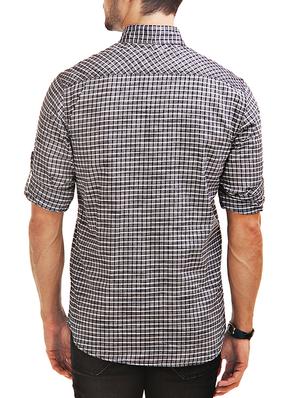 grey cotton casual shirt - 12585639 - Standard Image - 3