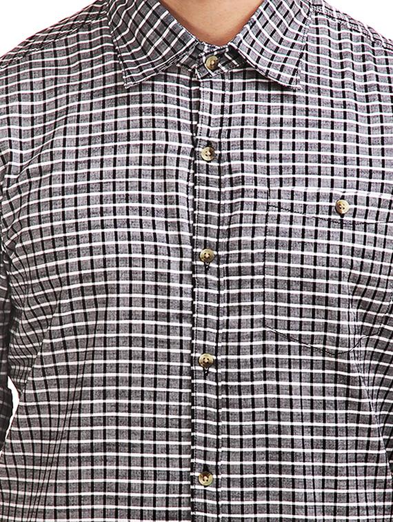 grey cotton casual shirt - 12585639 - Zoom Image - 4