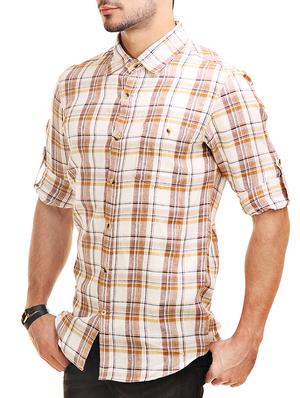 beige cotton casual shirt - 12585643 - Standard Image - 2