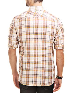beige cotton casual shirt - 12585643 - Standard Image - 3
