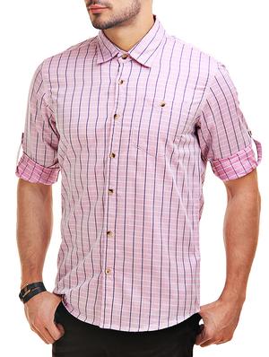 pink cotton casual shirt - 12585645 - Standard Image - 2