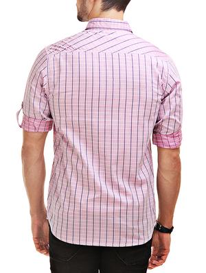 pink cotton casual shirt - 12585645 - Standard Image - 3