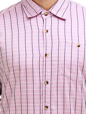 pink cotton casual shirt - 12585645 - Standard Image - 4