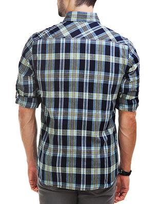 blue cotton casual shirt - 12585649 - Standard Image - 3