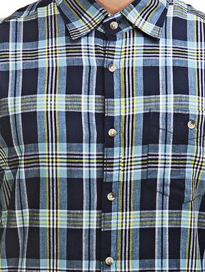 blue cotton casual shirt - 12585649 - Standard Image - 4