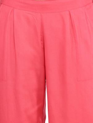 pink viscose palazzos - 12585786 - Standard Image - 4