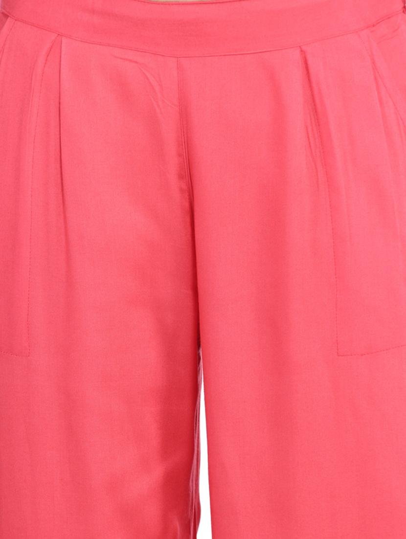 pink viscose palazzos - 12585786 - Zoom Image - 4