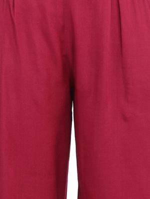red viscose palazzos - 12585789 - Standard Image - 4