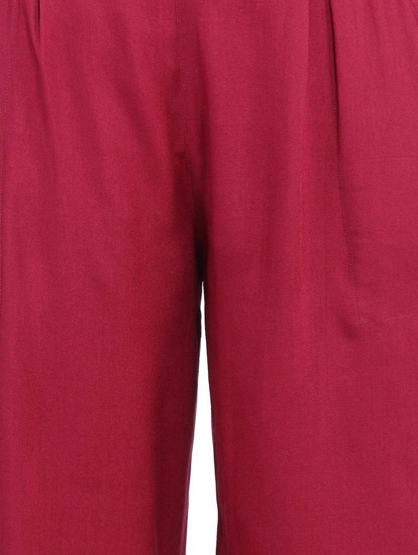 red viscose palazzos - 12585789 - Zoom Image - 4
