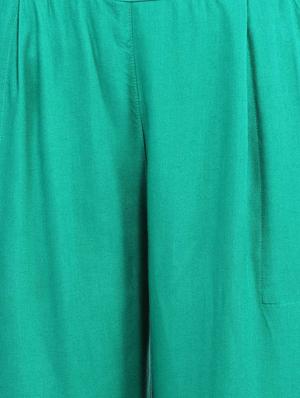 green viscose palazzos - 12585793 - Standard Image - 4