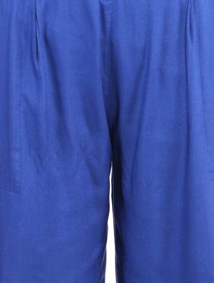blue viscose palazzos - 12585794 - Standard Image - 4