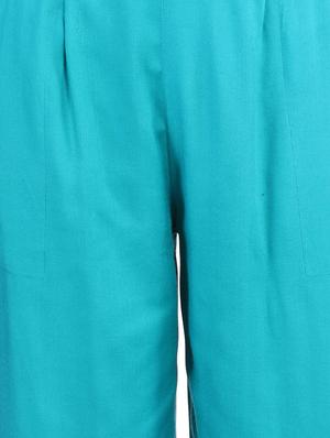 light blue viscose palazzos - 12585796 - Standard Image - 4