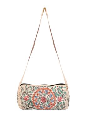 imithila multi colour mithila floral art handpainted shoulder bags for women and girls - 12586011 - Standard Image - 2