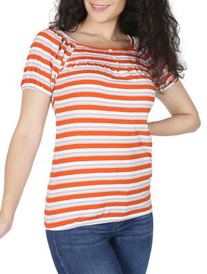smock detail striped top - 12586802 - Standard Image - 2