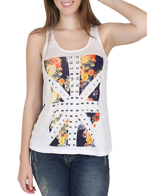 white viscose tank top - 12586819 - Standard Image - 1