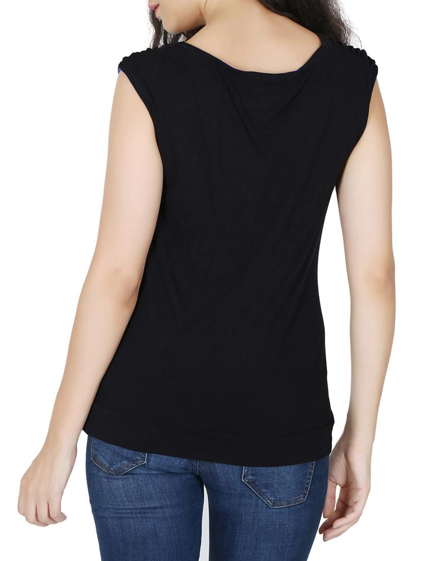 blue viscose top - 12586936 - Zoom Image - 3