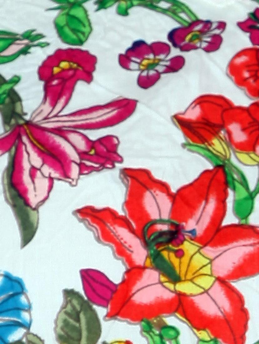 white printed viscose top - 12586943 - Zoom Image - 4