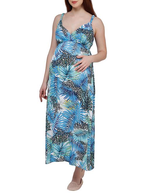 blue viscose maternity wear - 12588271 - Standard Image - 1