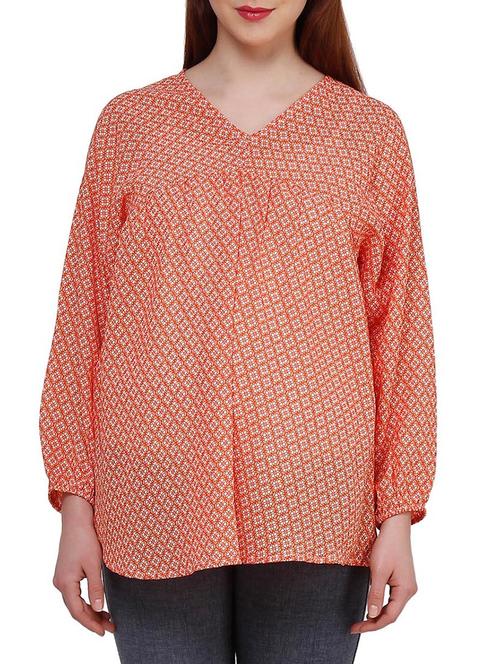 orange polyester maternity wear - 12588279 - Standard Image - 1