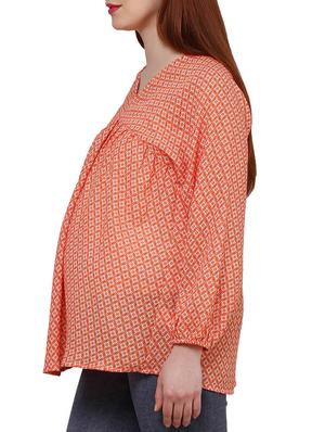 orange polyester maternity wear - 12588279 - Standard Image - 2