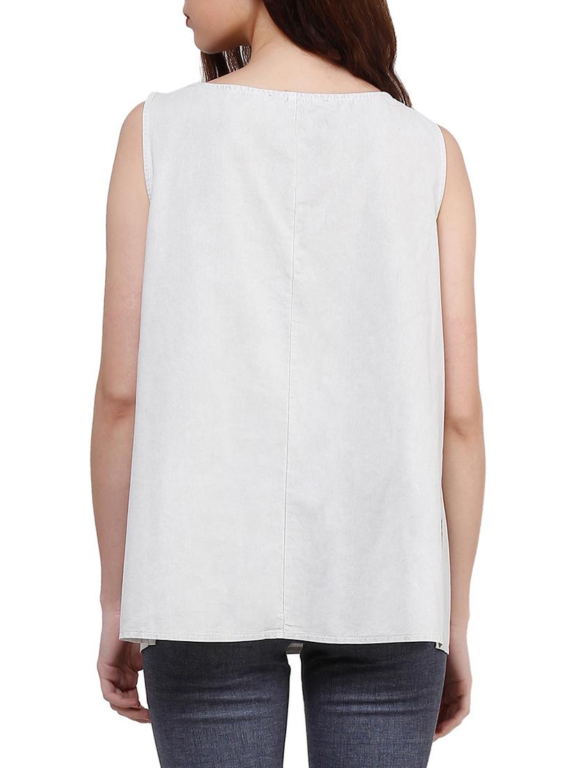 criss cross lace up detail top - 12588389 - Zoom Image - 3