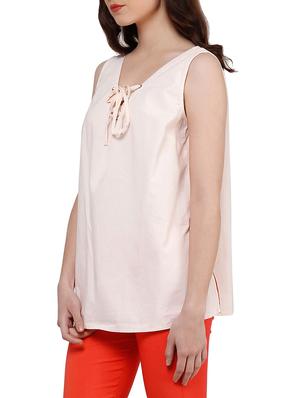 criss cross lace up detail top - 12588390 - Standard Image - 2