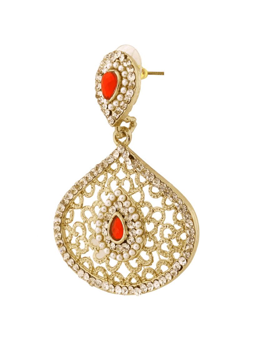 red copper drop earrings - 12588401 - Zoom Image - 2