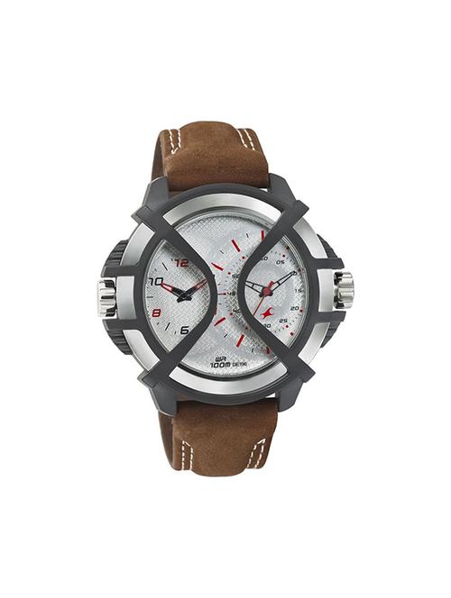 fastrack silver dial men's analog watch - 38016pl02 - 12588468 - Very Small Image - 1