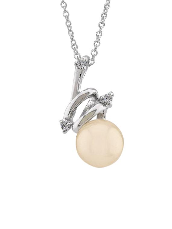 white satin less steel pendant - 12588500 - Zoom Image - 1