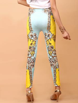 multicolored printed jersey jegging - 12589451 - Standard Image - 3