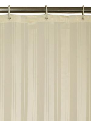 lushomes unidyed cream polyester shower curtain with 12 plastic eyelets - 12589455 - Standard Image - 2
