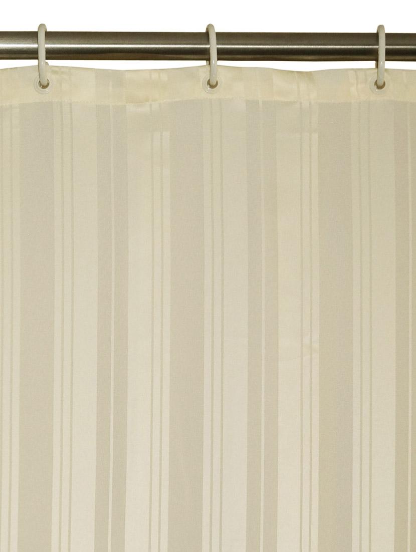 lushomes unidyed cream polyester shower curtain with 12 plastic eyelets - 12589455 - Zoom Image - 2
