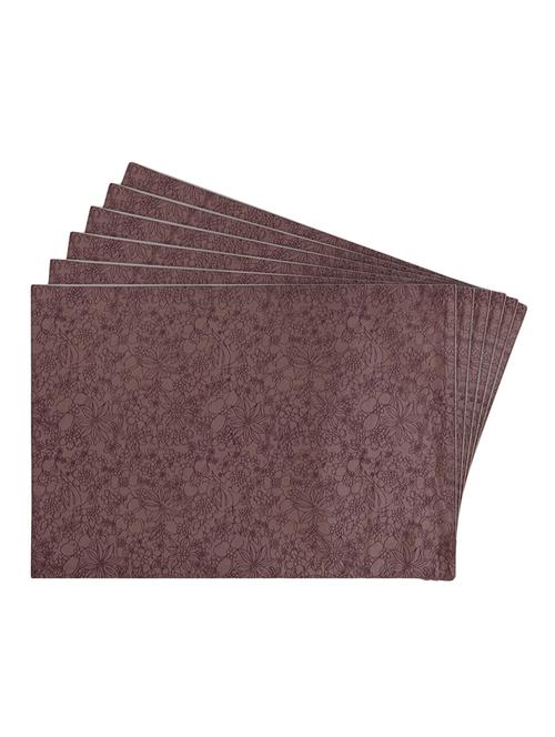 beige printed reversible placemats for dining table - unique designs both sides - set of 6 - 12590074 - Standard Image - 1