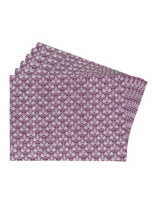 purple printed reversible placemats for dining table - unique designs both sides - set of 6 - 12590085 - Standard Image - 1