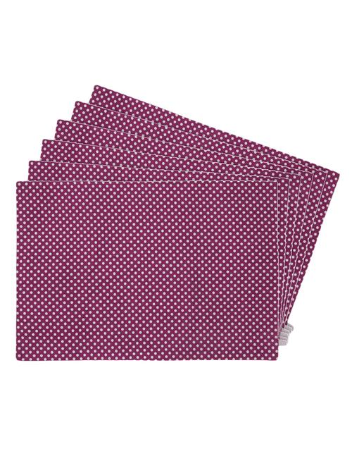 purple printed reversible placemats for dining table - unique designs both sides - set of 6 - 12590107 - Standard Image - 1