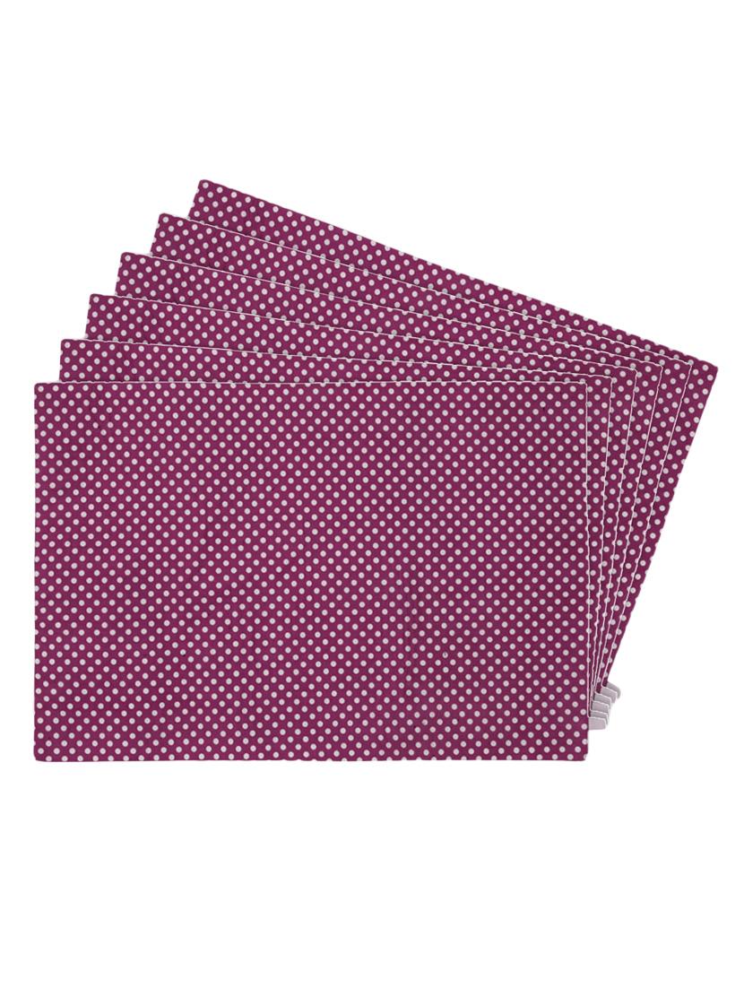 purple printed reversible placemats for dining table - unique designs both sides - set of 6 - 12590107 - Zoom Image - 1