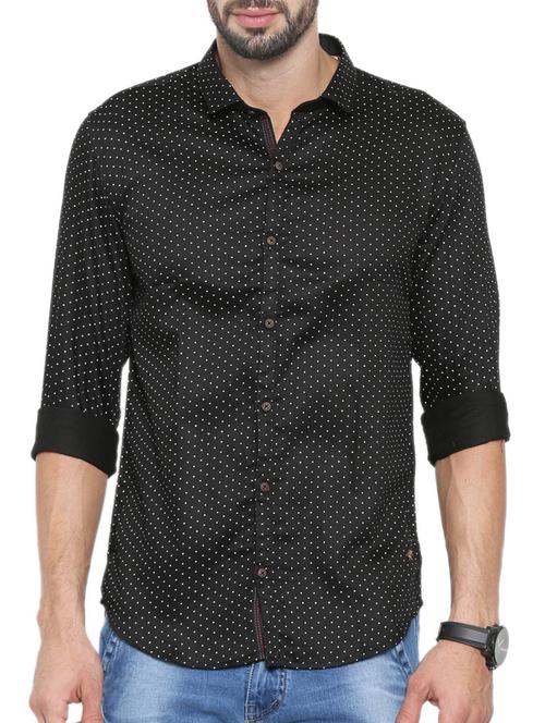 black cotton casual shirt - 12594033 - Standard Image - 1