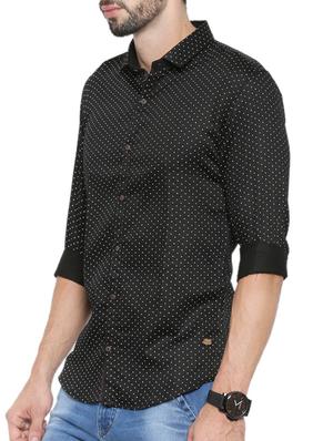 black cotton casual shirt - 12594033 - Standard Image - 2