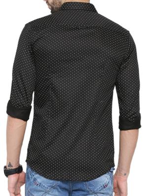 black cotton casual shirt - 12594033 - Standard Image - 3